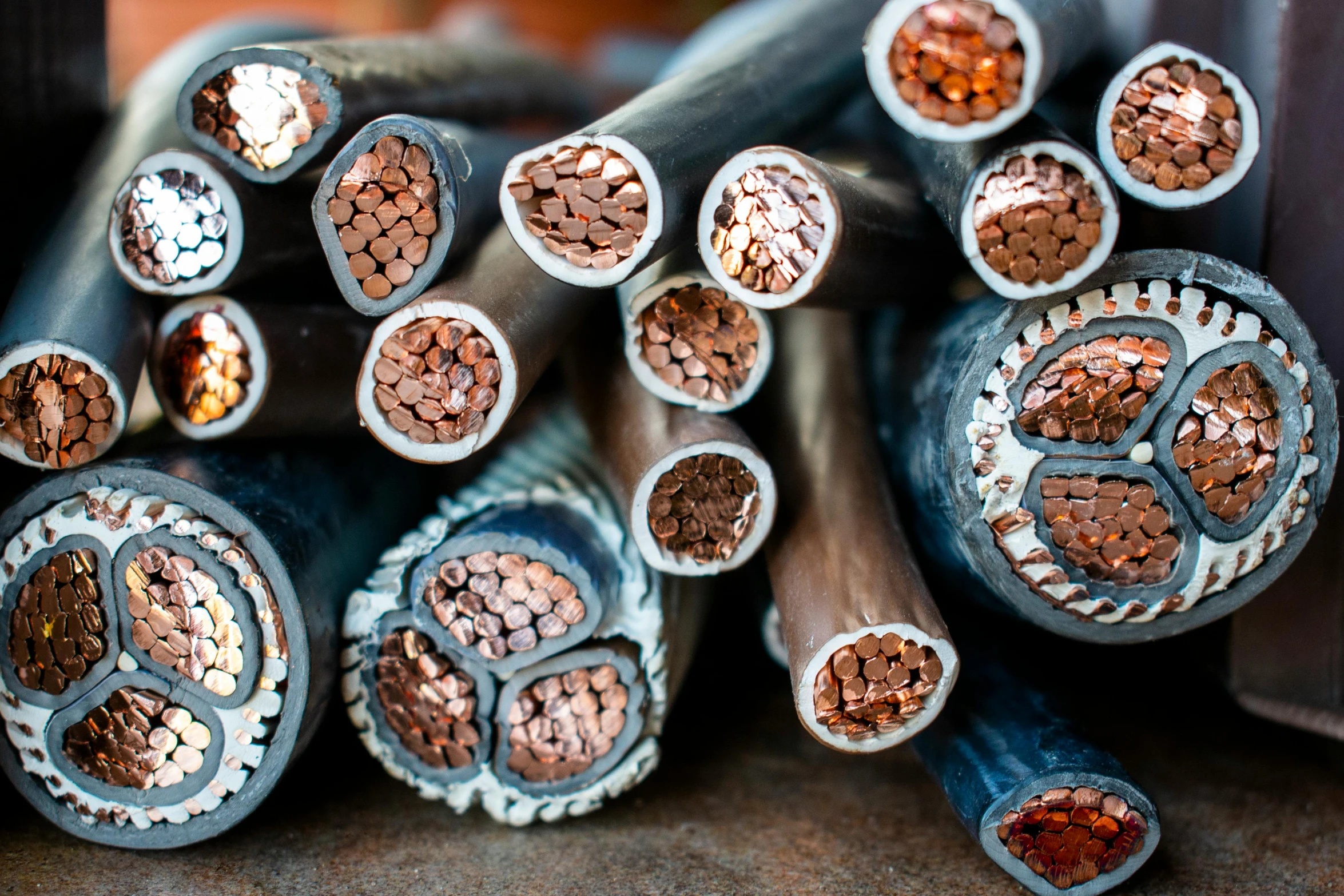 a bunch of wires are stacked on top of each other, a portrait, inspired by W. Lindsay Cable, unsplash, renaissance, old copper pipes, promo image