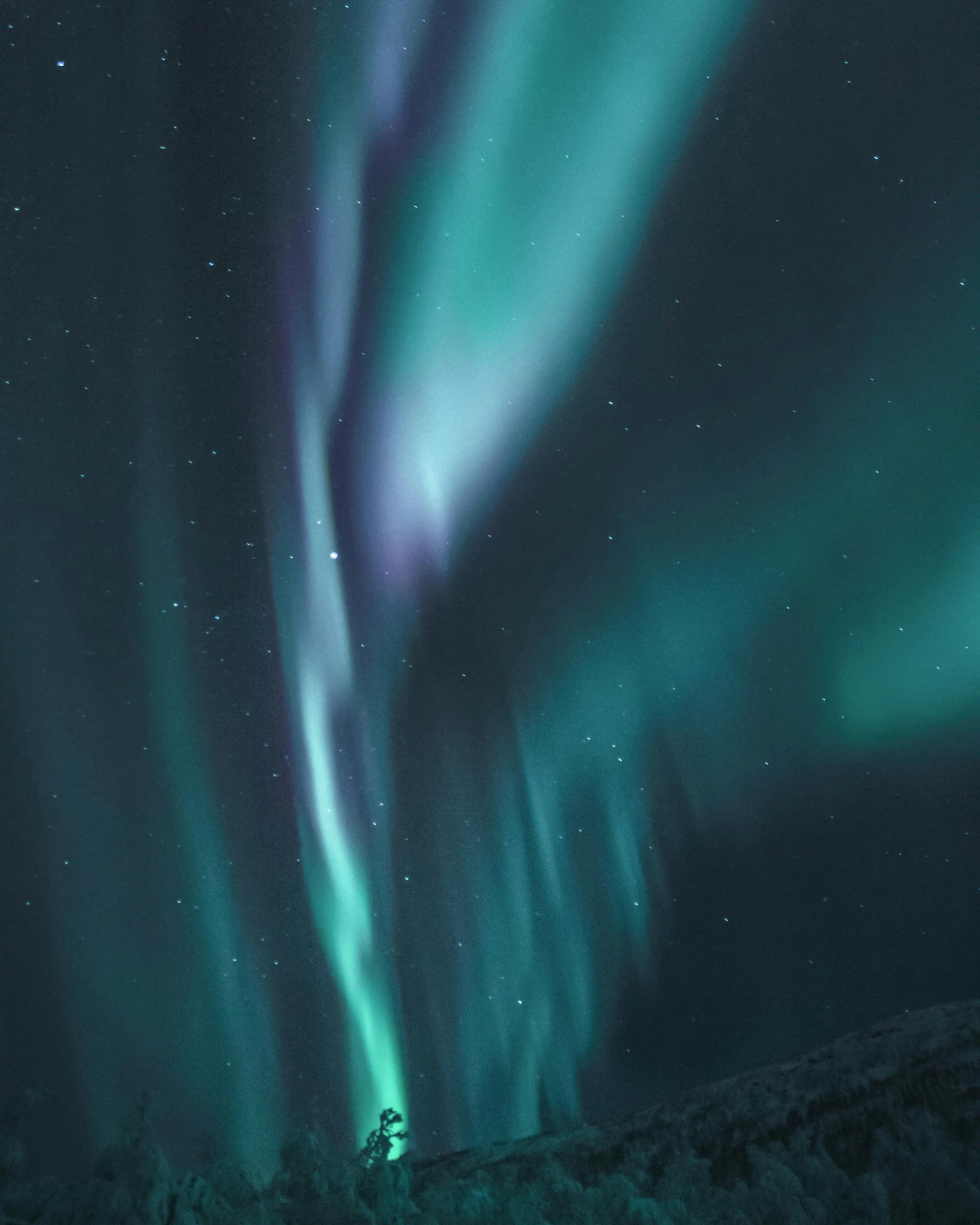 a person standing under the aurora lights in the sky, pexels contest winner, hurufiyya, close-up!!!!!!, grey, best photo