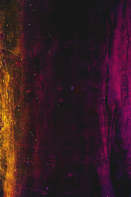 a couple of people standing next to each other, inspired by Paul Lehr, unsplash, lyrical abstraction, detail texture, dark purple, ( ( abstract ) ), multi - coloured