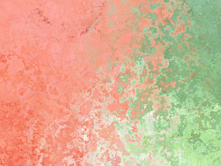 a close up of a red and green background, inspired by Anna Füssli, trending on pixabay, color field, covered in coral, mandelbulber vector art, pastel pink concrete, grunge art