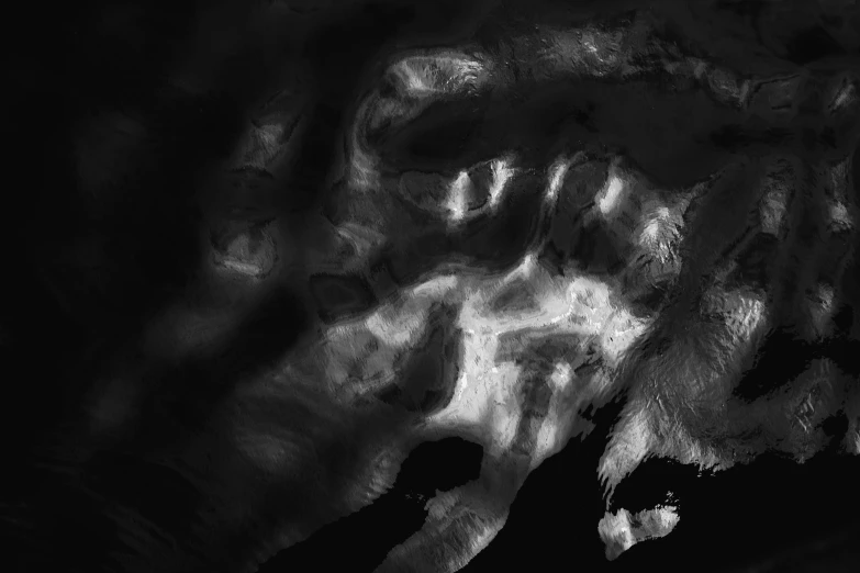 a black and white photo of a sheep, by Anna Füssli, reddit, conceptual art, artstation. view from space, alaskan glacier on fire, gridless dnd map, hands