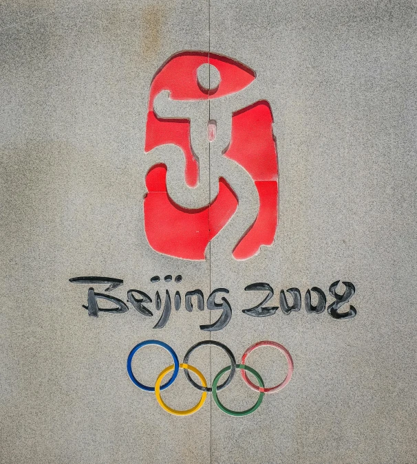 the olympic logo on the side of a building, an album cover, by Kim Du-ryang, flickr, feng zhu |, 2263539546], fighting, 2 0 0 6