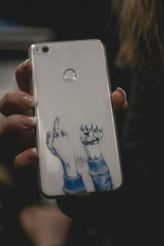 a close up of a person holding a cell phone, full - body artwork, case, thumbnail, ( ( theatrical ) )