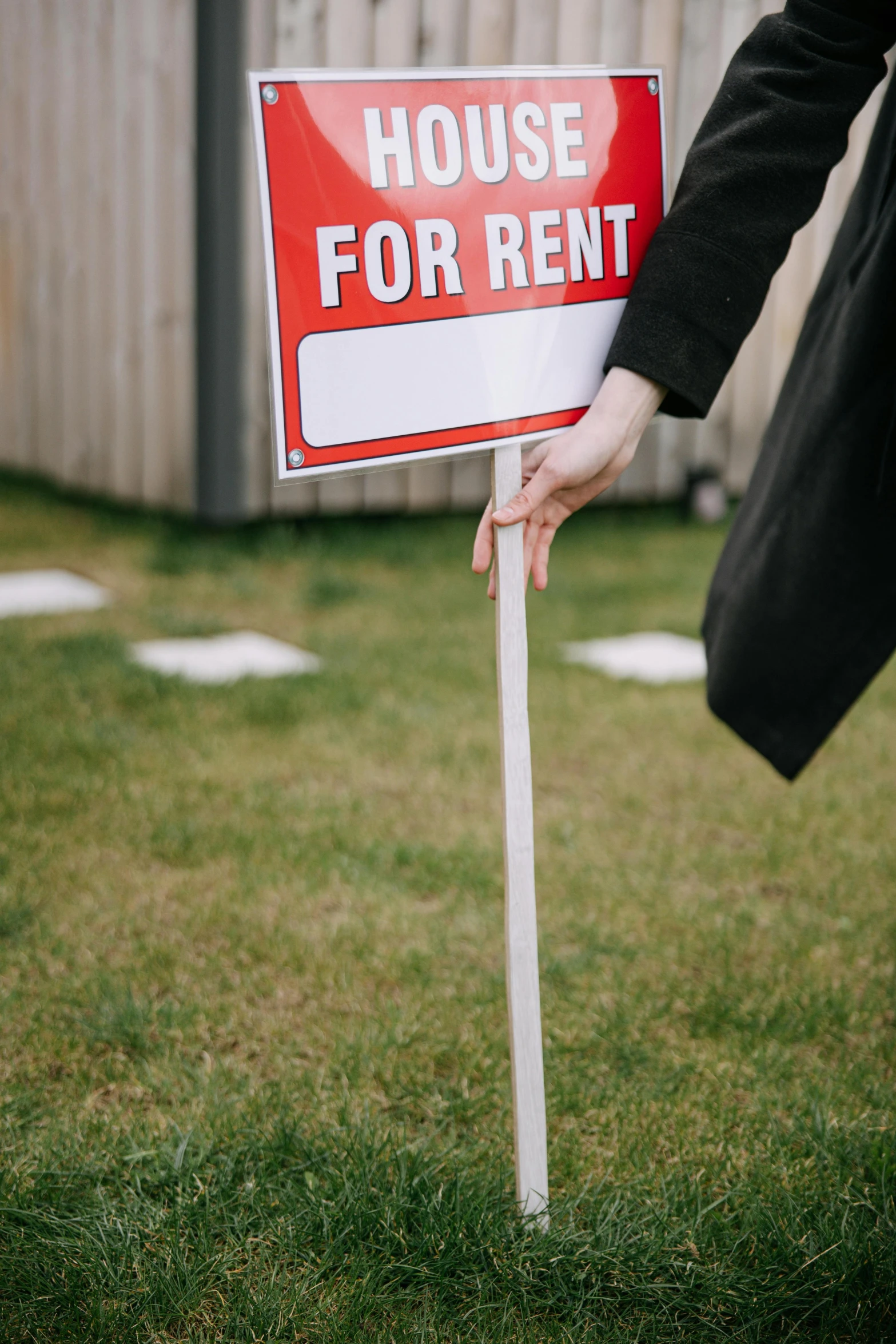 a person holding a house for rent sign, unsplash, long trunk holding a wand, no cropping, profile image, standup