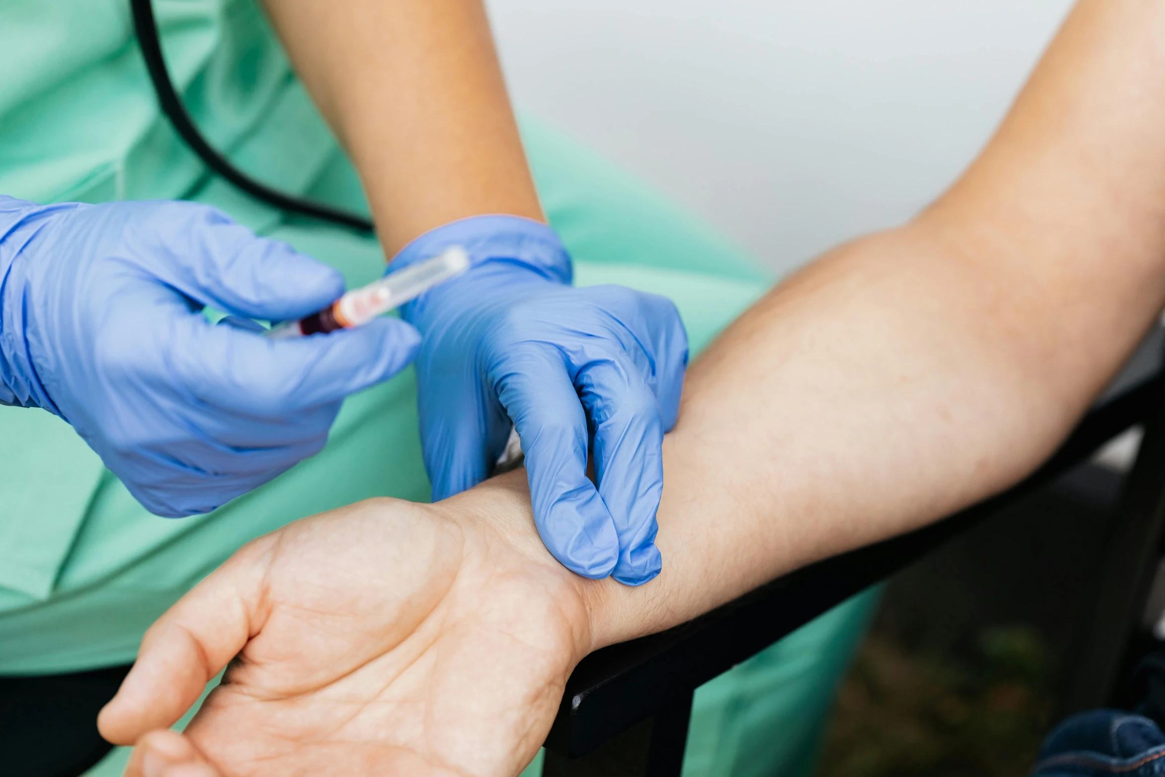 a doctor taking blood from a patient's arm, a photo, by Adam Marczyński, shutterstock, hurufiyya, avatar image, instagram picture, 15081959 21121991 01012000 4k, full body close-up shot