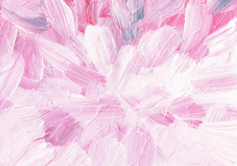 a close up of a painting of pink flowers, inspired by Yanjun Cheng, trending on pexels, abstract expressionism, feathers texture overlays, white and pink, digital paint, 144x144 canvas