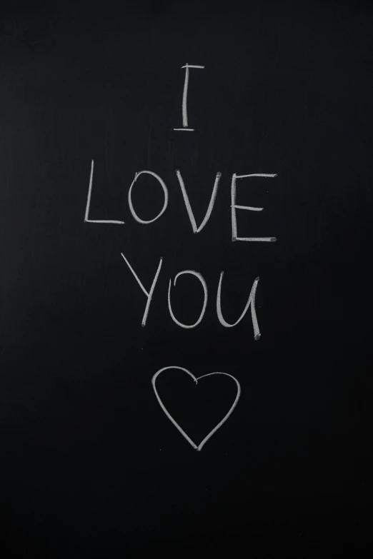a blackboard with the words i love you written on it, an album cover, by Adam Chmielowski, pixabay, 144x144 canvas, high quality image, hedi slimane, happy birthday