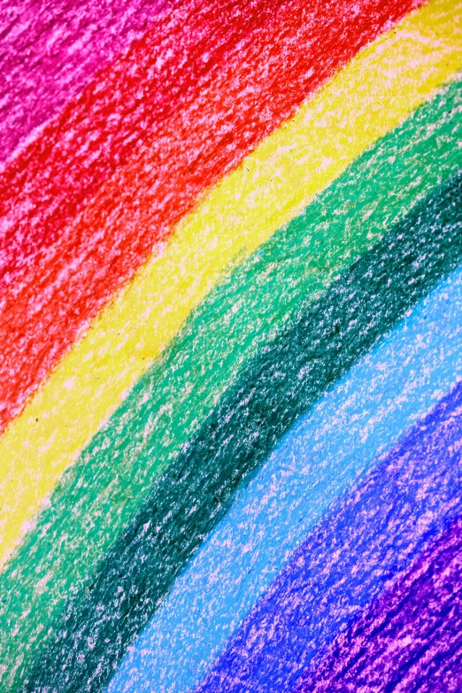 a close up of a drawing of a rainbow, 2 5 6 x 2 5 6 pixels, crayon drawing, chalk digital art, trending on art