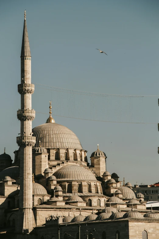 a large building in the middle of a city, inspired by Altoon Sultan, pexels contest winner, hurufiyya, tiled roofs, 256x256, mosque, seen from far away