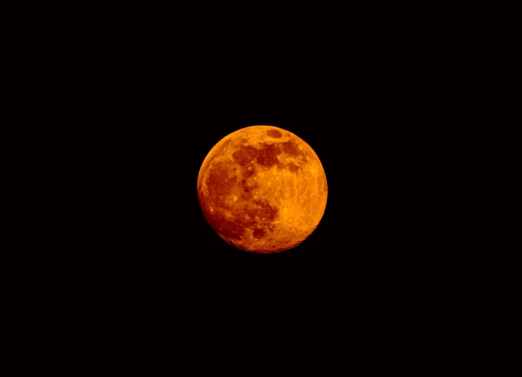 a full moon is seen in the dark sky, by Jan Rustem, pexels, renaissance, orange neon, reddish, 2000s photo