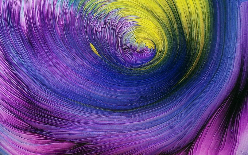 a painting of a purple and yellow swirl, a microscopic photo, flickr, very detailed super storm, /r/earthporn, multicolored, tube wave