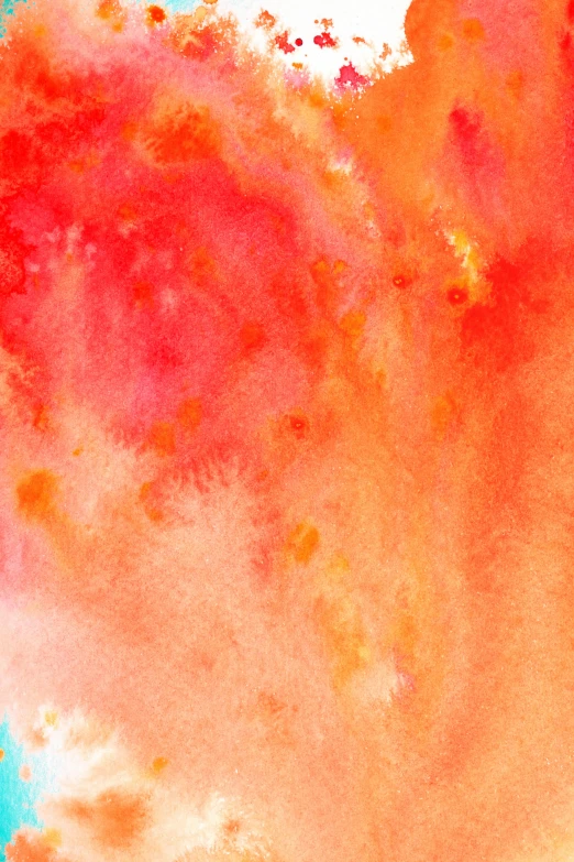 a watercolor painting of a heart on a blue background, inspired by Helen Frankenthaler, pexels, abstract art, orange and red sky, banner, orange minerals, red background