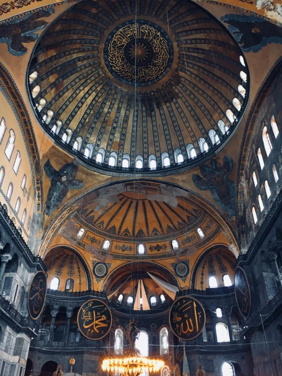 a group of people standing inside of a building, with great domes and arches, 🚿🗝📝, byzantine, bird\'s eye view