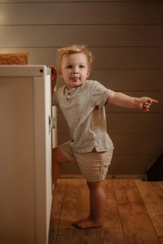 a little boy that is standing in the kitchen, by Dave Allsop, happening, exiting from a wardrobe, official product photo, 15081959 21121991 01012000 4k, mummy