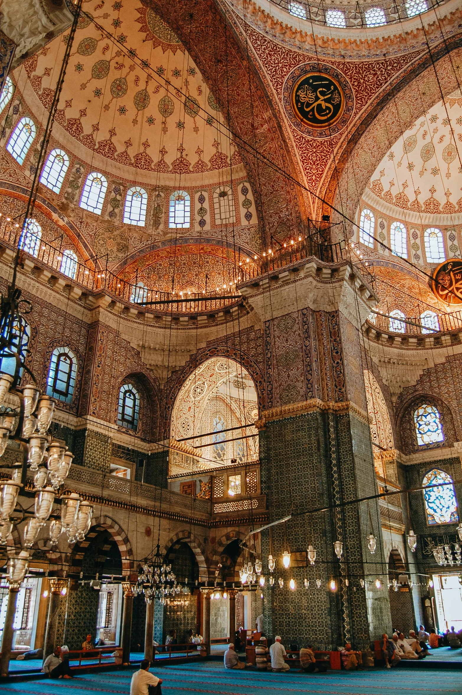 a view of the inside of a large building, inspired by Osman Hamdi Bey, trending on pexels, art nouveau, black domes and spires, 2 5 6 x 2 5 6 pixels, ottoman sultan, church interior