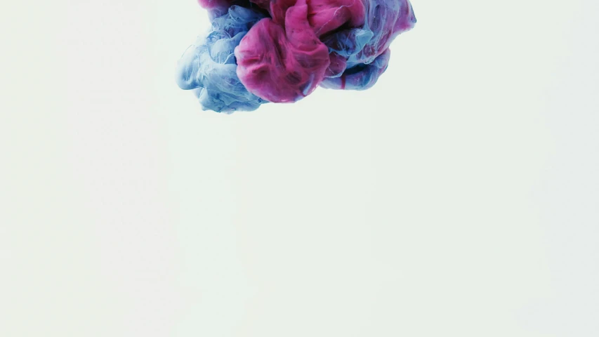 a pink and blue substance floating in the air, inspired by Alberto Seveso, unsplash, on grey background, two tone dye, purple head, ink and ballpoint