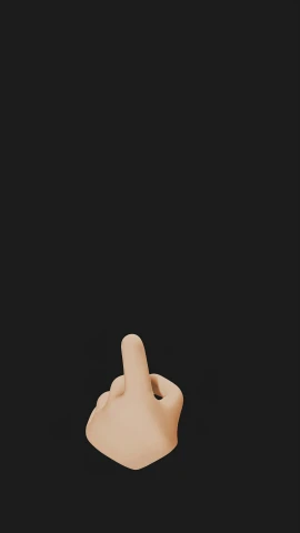 a close up of a finger on a black background, by Leo Leuppi, conceptual art, emoji, trend on behance illustration, blank, instagram story