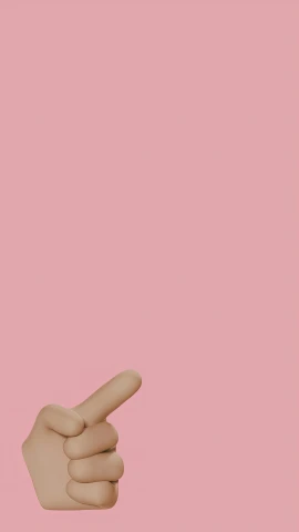 a hand pointing at something on a pink background, by Thomas de Keyser, postminimalism, sausage, silicone skin, instagram story, seamless