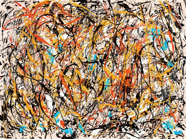 a painting with lots of paint on it, an abstract drawing, inspired by Pollock, abstract expressionism, painted in high resolution, art style, driping dry oil paint, highly intricate and colorful