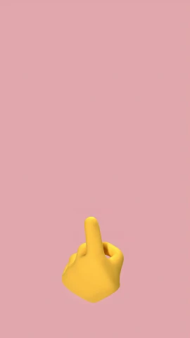 a hand with a thumb up on a pink background, by Jacob Duck, postminimalism, yellow beak, pinterest wallpaper, long pointy pink nose, body made out of macaroni
