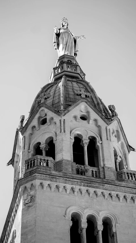 a black and white photo of a clock tower, inspired by Mihály Munkácsy, unsplash, romanesque, in barcelona, neoclassical tower with dome, high quality photo, high details photo