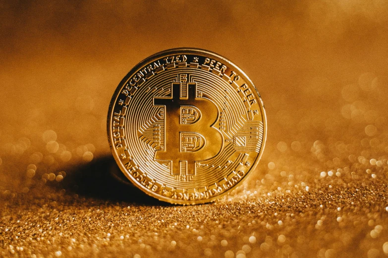 a bitcoin on a golden background, unsplash, thumbnail, 🦩🪐🐞👩🏻🦳, discovered for the first time, youtube thumbnail