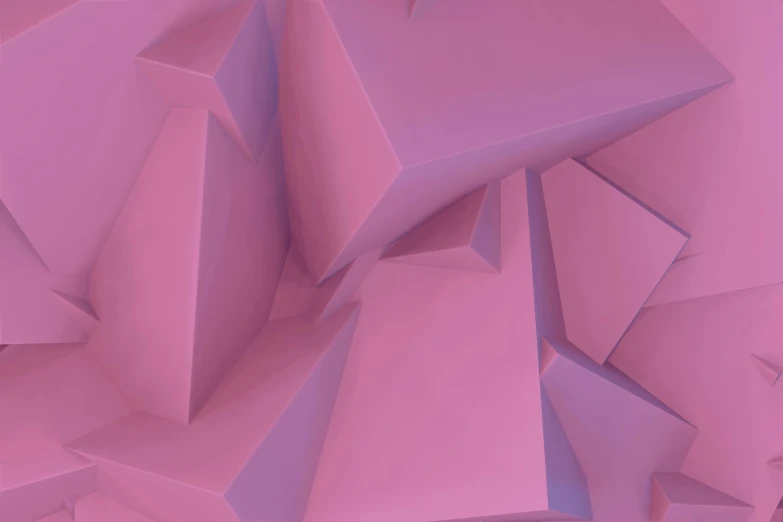 a bunch of pink boxes stacked on top of each other, a low poly render, generative art, jagged rocks, unsplash transparent fractal, asymmetrical spires, pink and purple