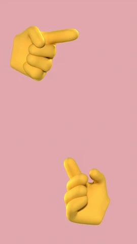 two hands pointing at each other on a pink background, trending on pexels, pop art, photorealistic homer simpson, behance lemanoosh, ffffound, lego character