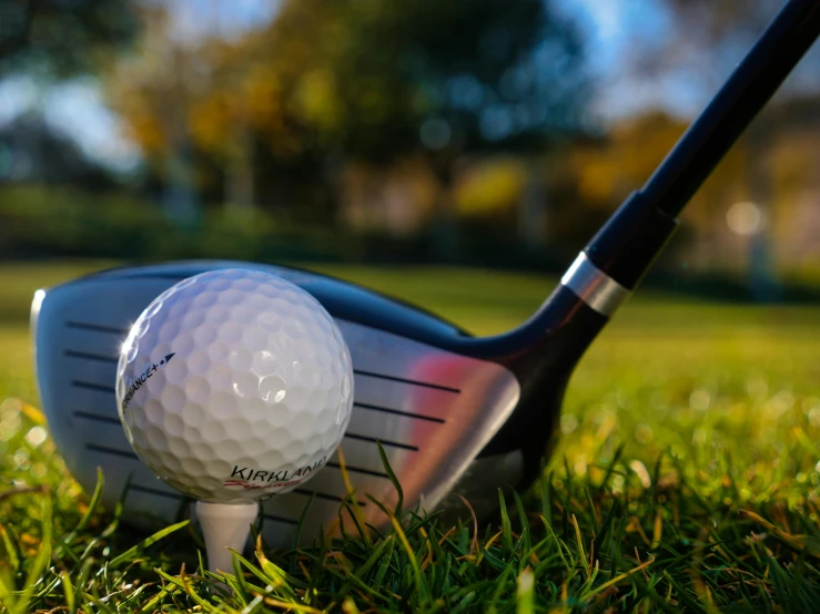 a golf ball on a tee next to a golf club, by Tom Wänerstrand, pixabay, realism, fan favorite, gaming, profile image