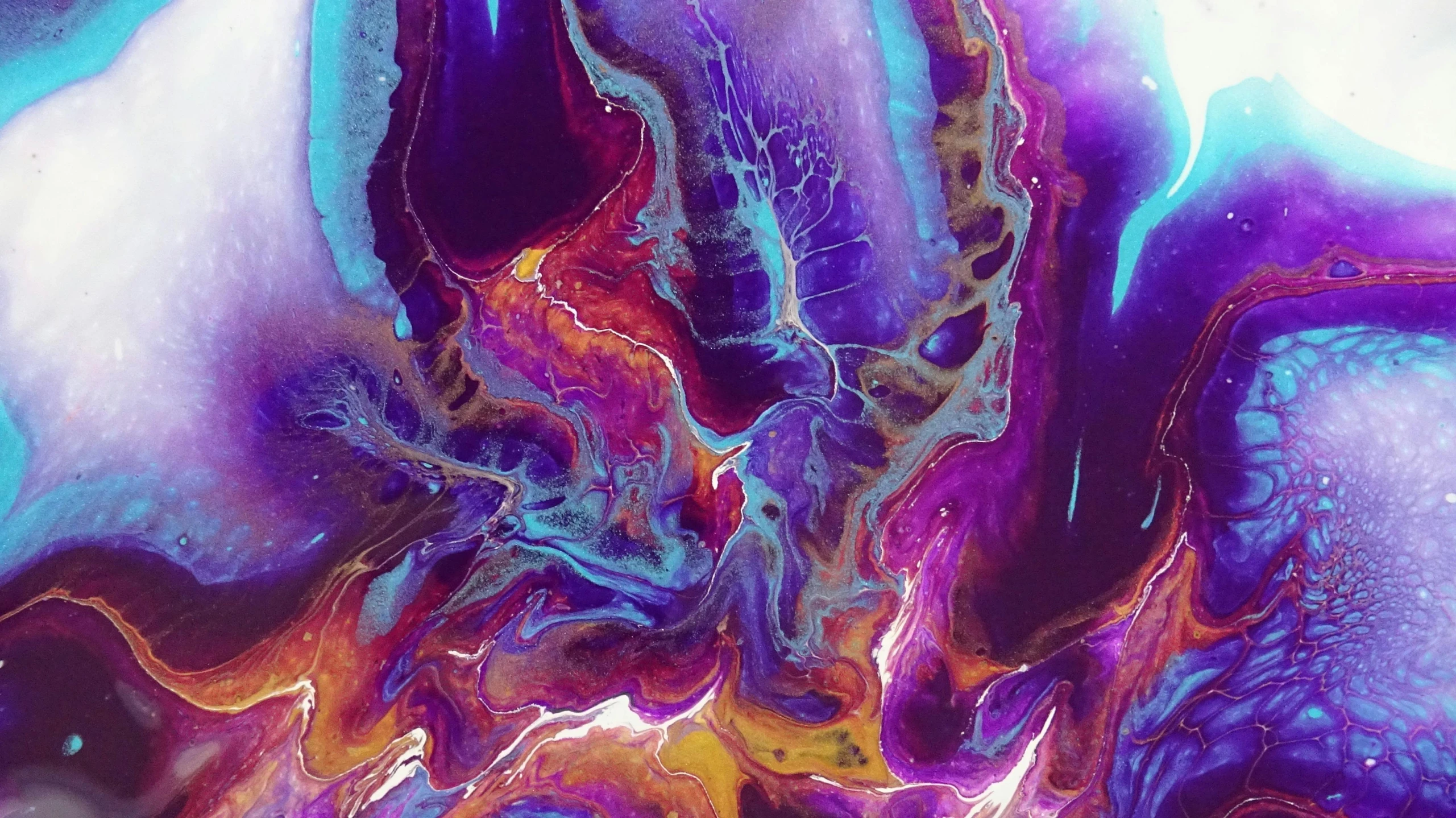a close up of a purple and blue painting, trending on pexels, abstract art, aerial iridecent veins, colourful digital art, purple orange colors, pouring