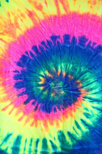 a close up of a colorful tie dye shirt, an album cover, inspired by Gabriel Dawe, trending on unsplash, synchromism, channeling third eye energy, happy trippy mood, highly upvoted, 1968 psychedelic