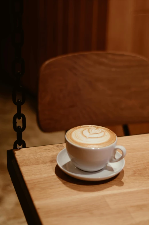 a cup of coffee sitting on top of a wooden table, award - winning crisp details ”, thumbnail, middle shot, multiple stories