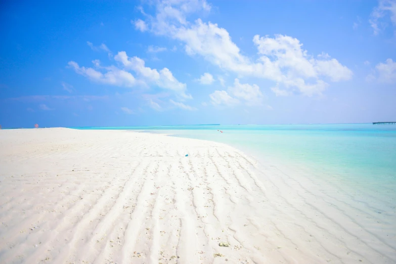 a sandy beach in the middle of the ocean, pexels contest winner, white and pale blue, instagram post, sand banks, sasai ukon masanao