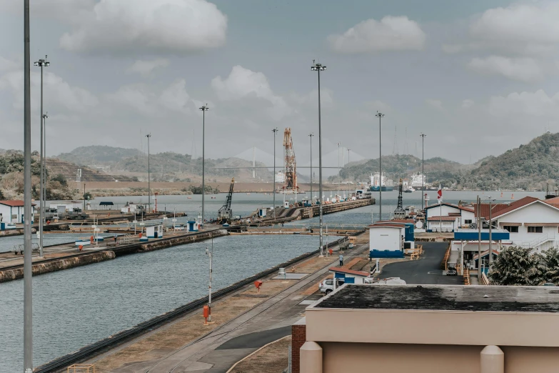 a large body of water with boats in it, a portrait, terminals, múseca illil, thumbnail, high resolution image