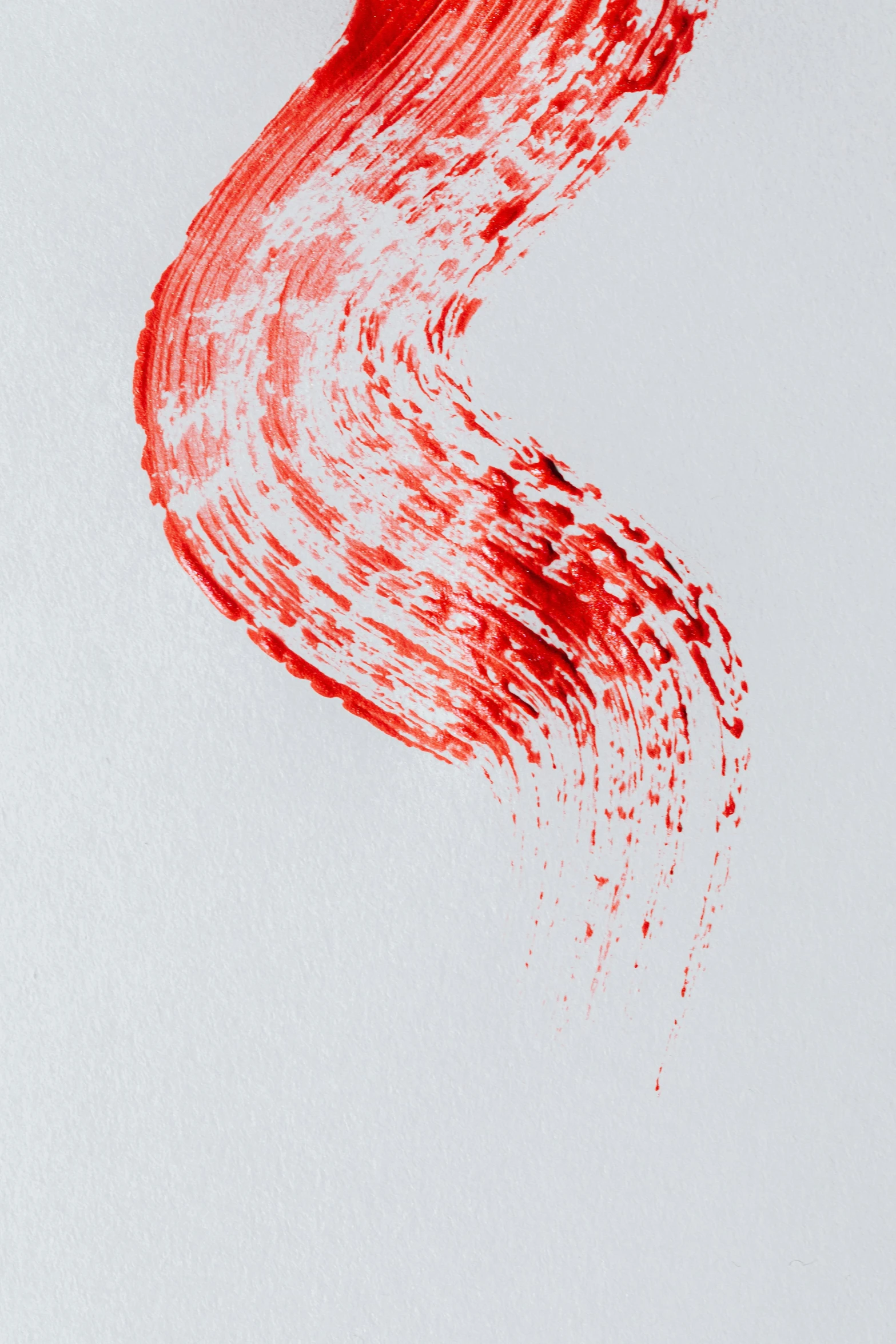 a piece of paper with red paint on it, inspired by Shōzō Shimamoto, trending on pexels, headshot, bloodwave, lipstick, red stripe