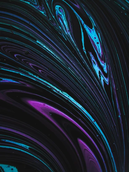 a purple and blue swirl on a black background, unsplash, generative art, ilustration, rippling muscles, vhs distortions, instagram post