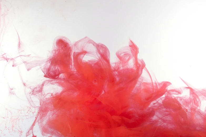 a pair of scissors sitting on top of a table, inspired by Anna Füssli, pexels, process art, red smoke follows his movement, pink water in a large bath, with a white background, seen from below