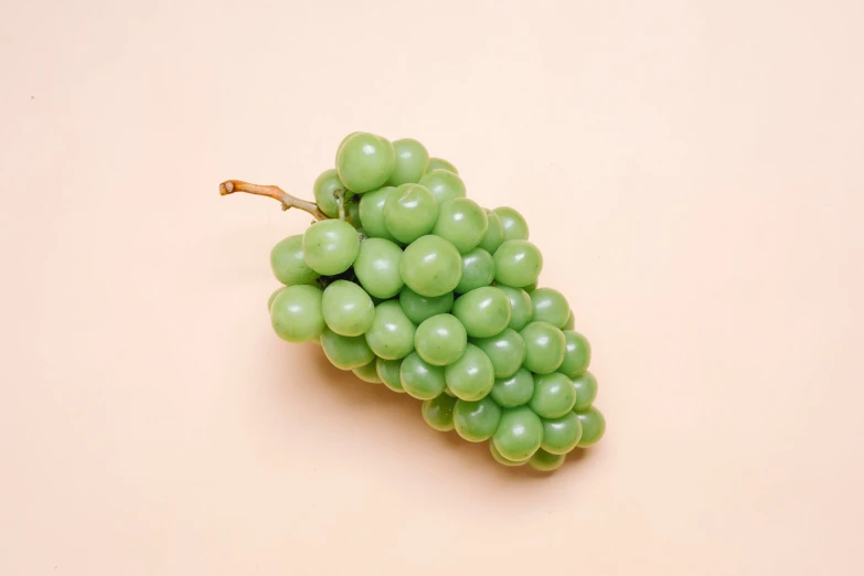 a bunch of green grapes sitting on top of a table, inspired by Elsa Bleda, trending on pexels, magic realism, on a pale background, balloon, miniature product photo, single light