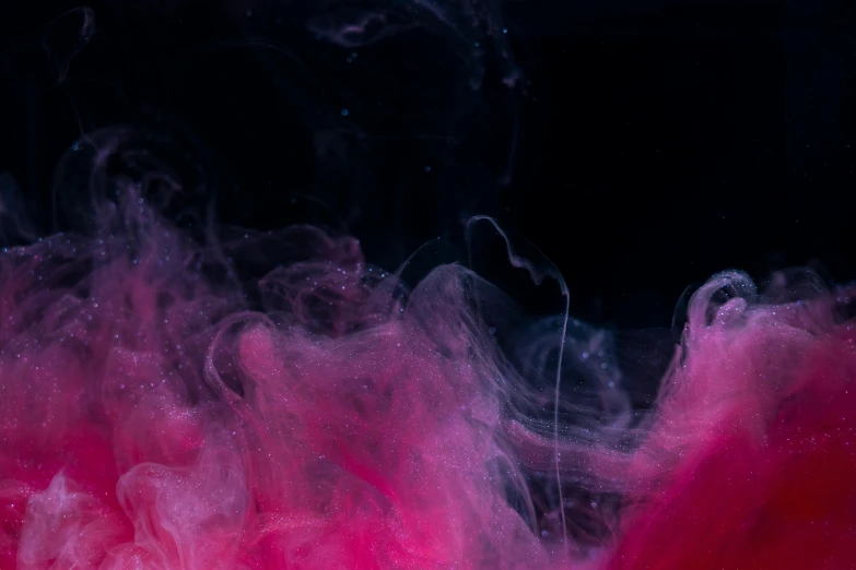 a close up of a pink substance in water, by Adam Marczyński, pexels contest winner, abstract expressionism, black whispy smoke, light red and deep blue mood, wallpaper mobile, currents
