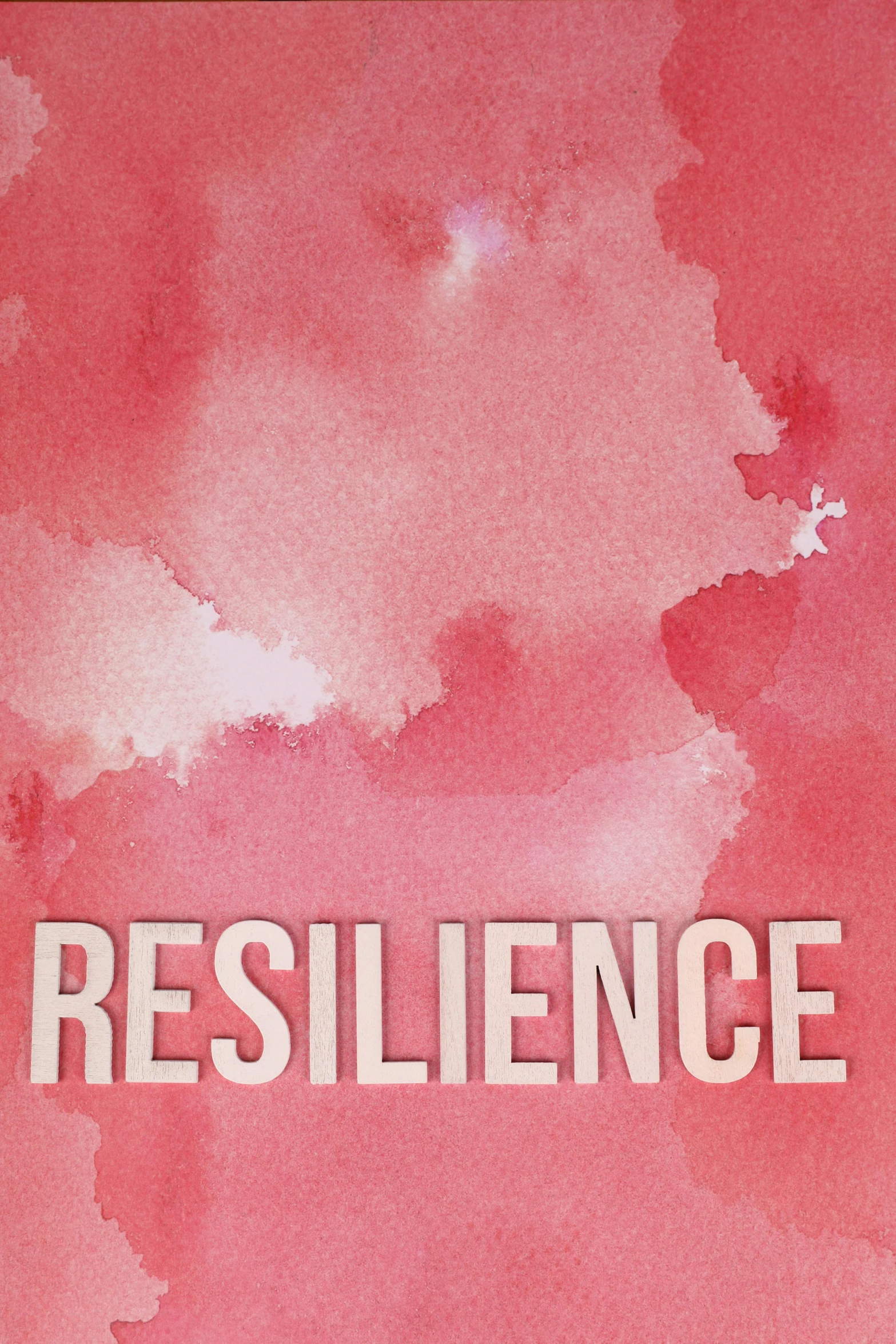 a poster with the words resilince on it, an album cover, by Rachel Reckitt, 2 5 6 x 2 5 6 pixels, disaster, pink, strength