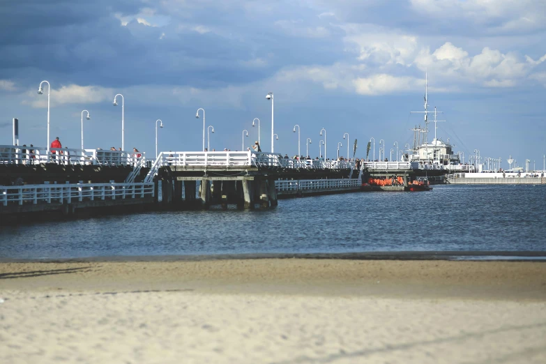 a pier that is next to a body of water, happening, caulfield, in a beachfront environment, harbor, 2022 photograph