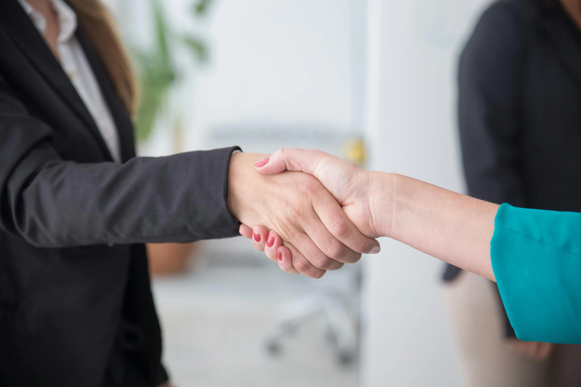 a close up of two people shaking hands, private press, background image