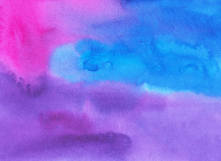 a watercolor painting of a pink and blue sky, pexels, conceptual art, purple and blue leather, multicolored vector art, water color art on paper, loosely cropped