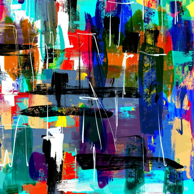 a painting with many different colors on it, an abstract painting, abstract art, digital art - n 9, artwork, neoexpressionism, full of colour 8-w 1024