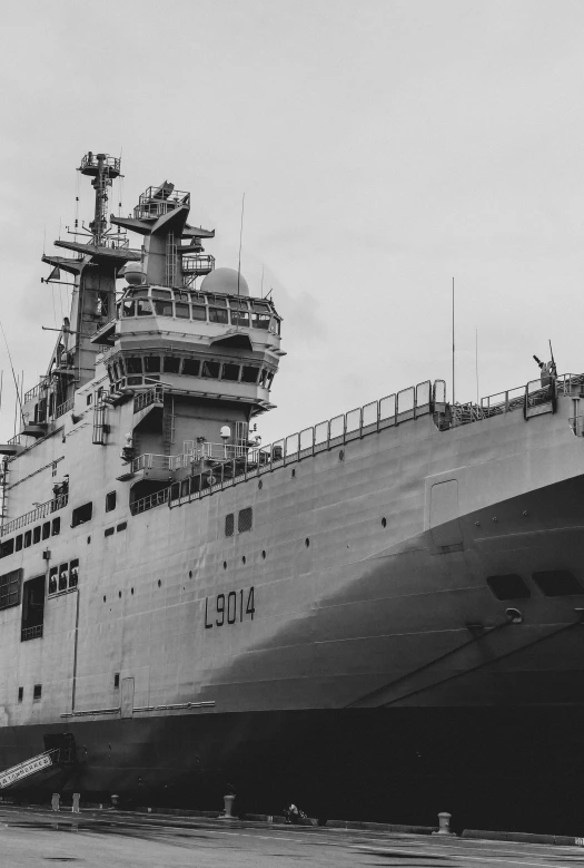 a black and white photo of a large ship, by Romain brook, intelligence, an 9 4, complex and desaturated, f / 2 4