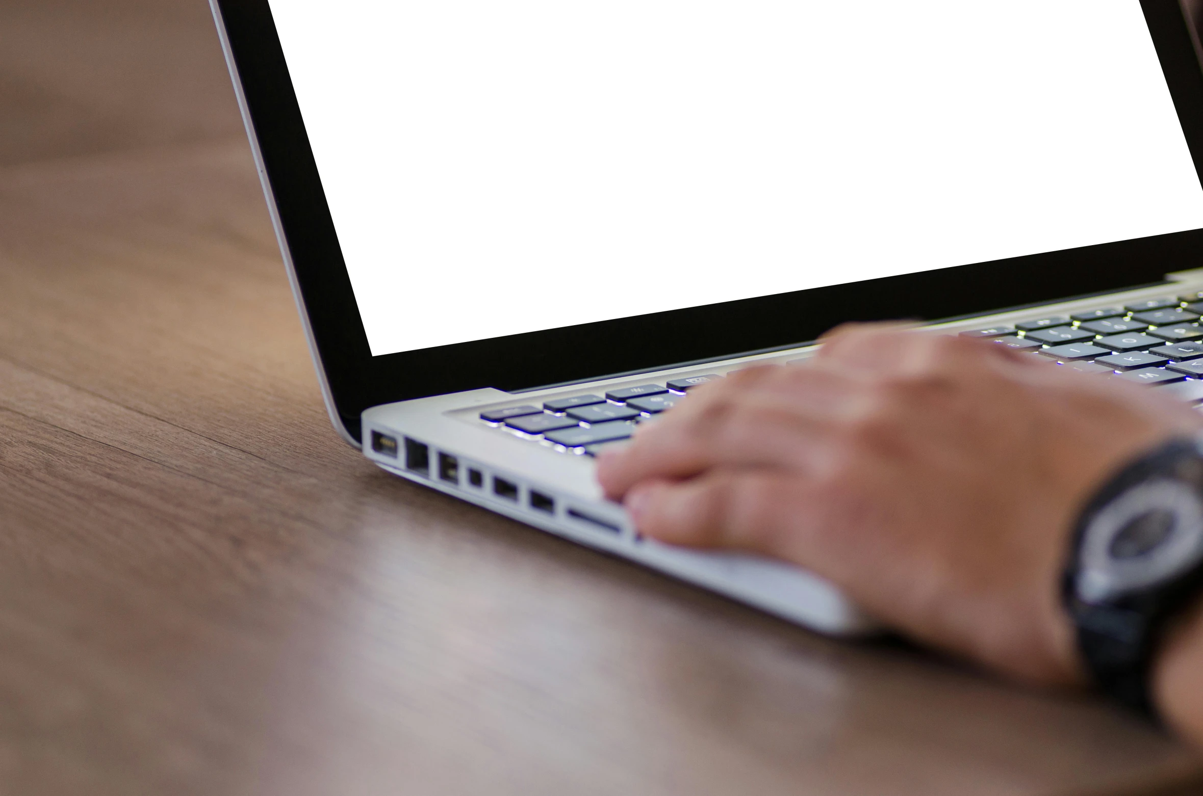 a close up of a person typing on a laptop, a computer rendering, pexels, whitespace border, no - text no - logo, avatar image, thumbnail