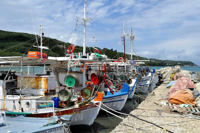 a bunch of boats that are sitting in the water, pexels contest winner, hurufiyya, greek nose, maintenance photo, square, various colors