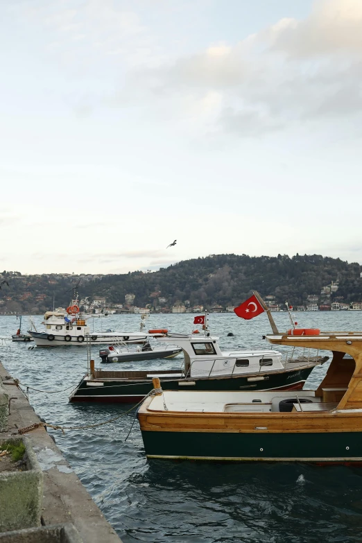 a number of boats in a body of water, a picture, inspired by Niyazi Selimoglu, pexels contest winner, turkey, slide show, color photograph, soft