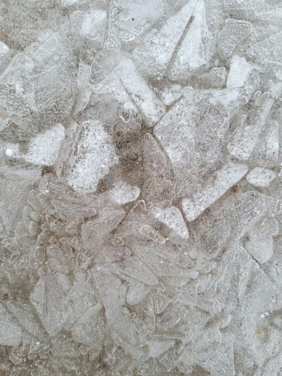 a pile of ice sitting on top of a snow covered ground, a microscopic photo, trending on pexels, floor texture, detailed product image, background image, frosted glass
