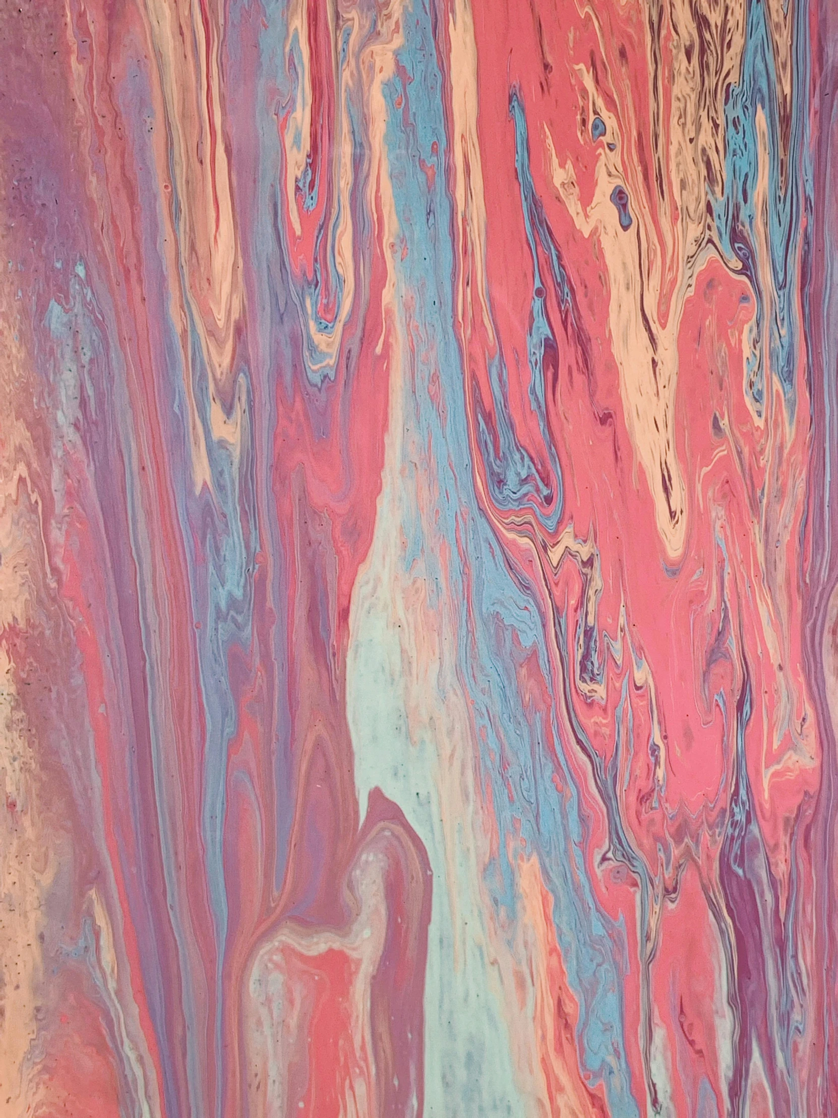 a bath room with a toilet and a painting on the wall, an abstract painting, inspired by Yanjun Cheng, trending on unsplash, metaphysical painting, aerial iridecent veins, mauve and cinnabar and cyan, oil on canvas 4k, paint pour